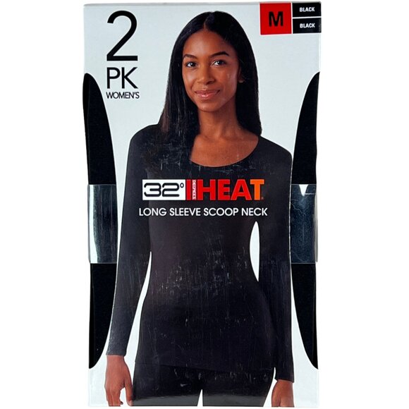 32 Degrees Tops - 32 Degrees HEAT Women’s Top 2-Pack Black Size Medium NEW 🎉Host Pick🎉